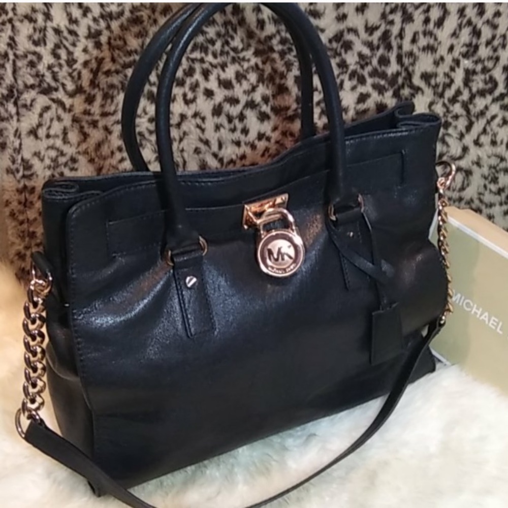 Michael Kors Leather Hamilton Handbag (Large)